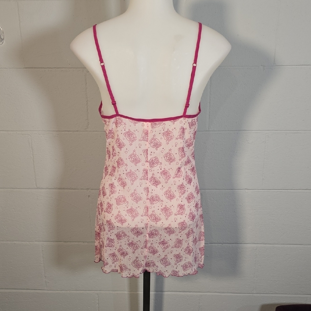 Candies Pink Lace Trim Chemise - Picture 2 of 3